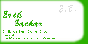 erik bachar business card